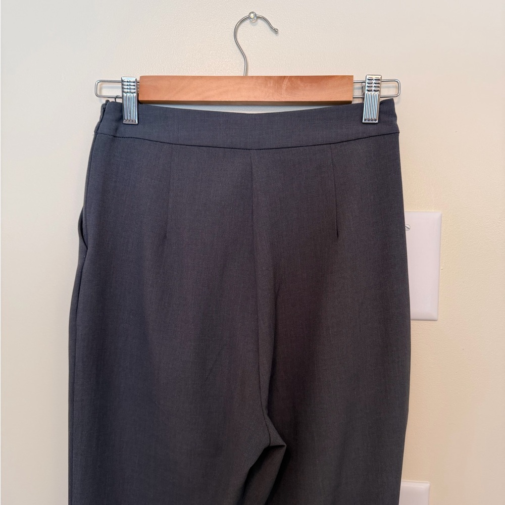 Lulu's Charcoal Gray High Rise Straight Leg Slacks - Picture 9 of 10